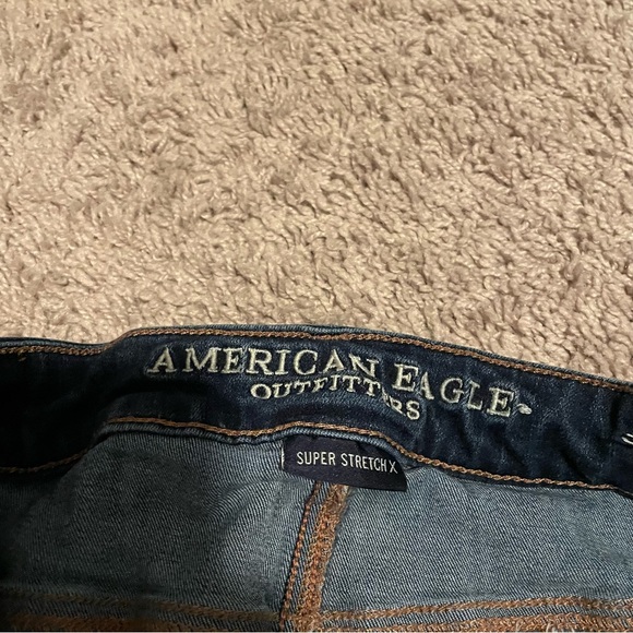 American eagle ripped jeggings blue size 2 inseam 25” - Picture 3 of 6